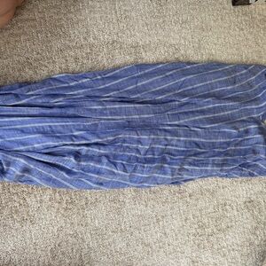 Blue Striped Maxi Skirt